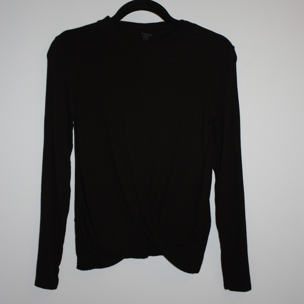 Art Class/ Black Ribbed Blouse (X-Large)